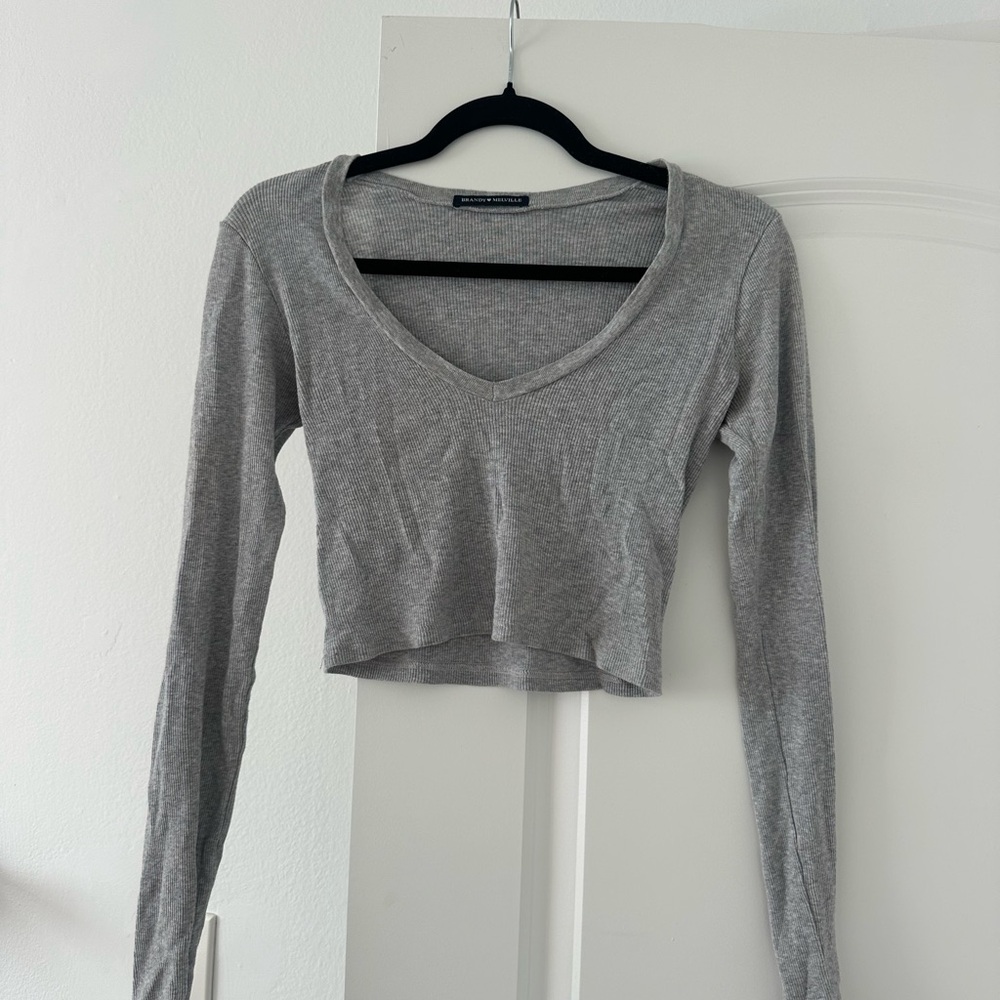Brandy Melville Gray Crop Top